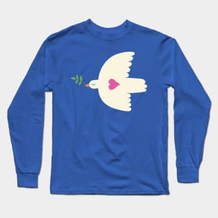 Dove of Peace - cute graphic by Cecca Designs Long Sleeve T-Shirt